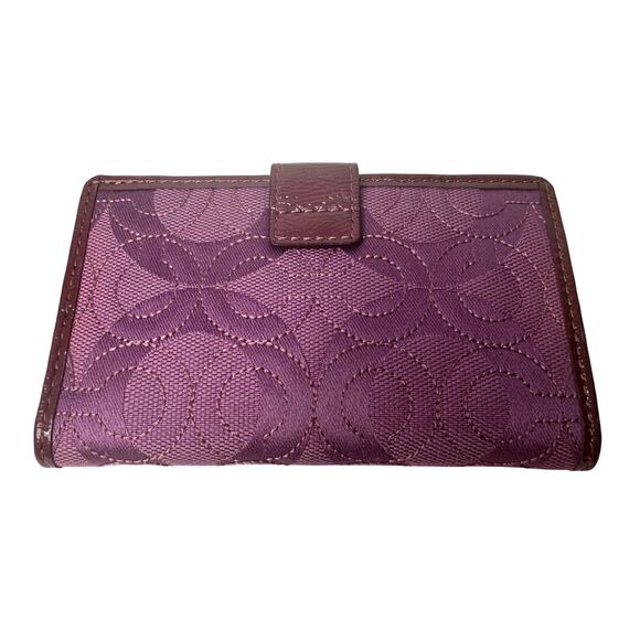 Coach Gramercy Op Art Embroidered Card Wallet Purple / Lilac - Picture 9 of 10